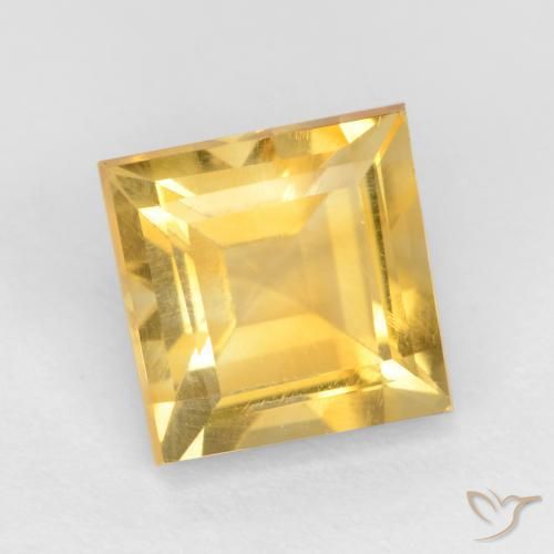 Citrine Or naturelle Carré, 1.42 ct, VS