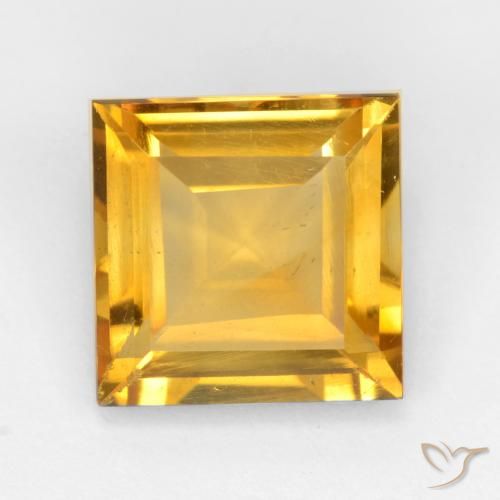3.06ct Naturel Doré moyen Citrine, Carré, VS