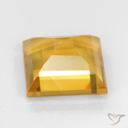 Citrine Doré moyen naturelle Carré, 3.06 ct, VS