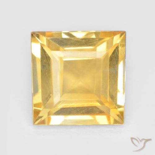 Citrine Or naturelle Carré, 1.36 ct, VS