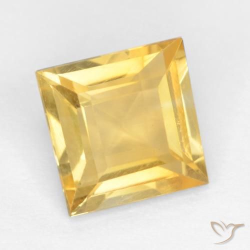 Citrine Or naturelle Carré, 1.36 ct, VS