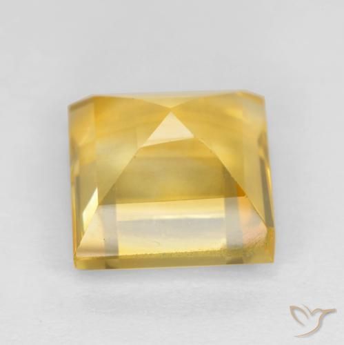 Citrine Doré moyen naturelle Carré, 3.76 ct, VS