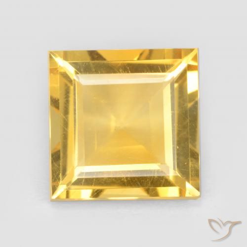 2.76ct Naturel Doré Citrine, Carré, VS