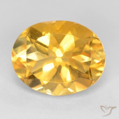 Citrine Orange Doré naturelle ovale, 3.65 ct, VS