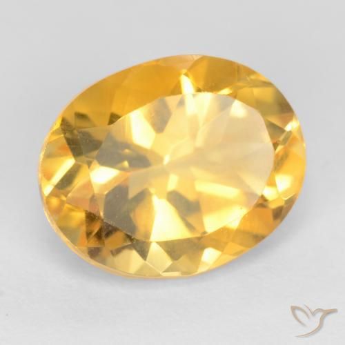 Citrine Orange Doré naturelle ovale, 3.65 ct, VS