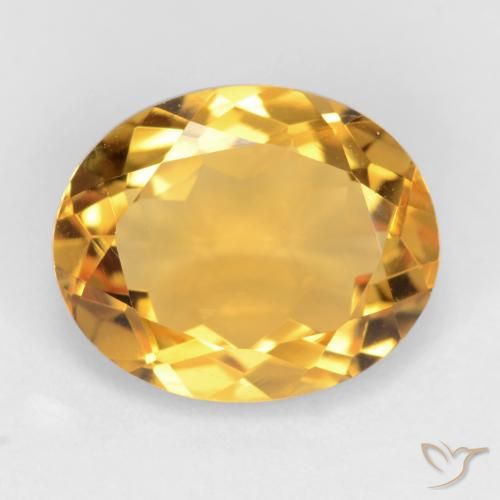 3.07ct Naturel Doré moyen-foncé Citrine, ovale, VS