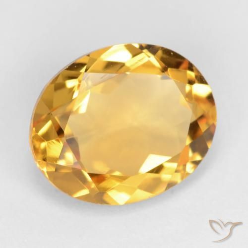 Citrine Doré moyen-foncé naturelle ovale, 3.07 ct, VS