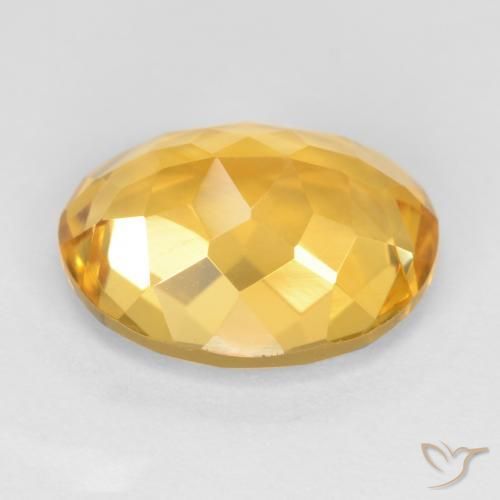 Citrine Doré moyen-foncé naturelle ovale, 3.07 ct, VS