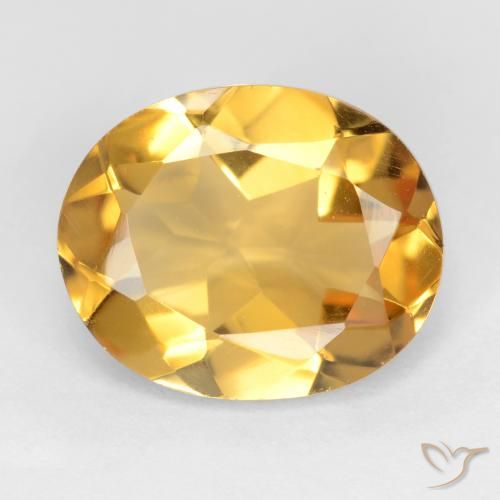 Citrine Doré moyen-léger naturelle ovale, 2.97 ct, VS