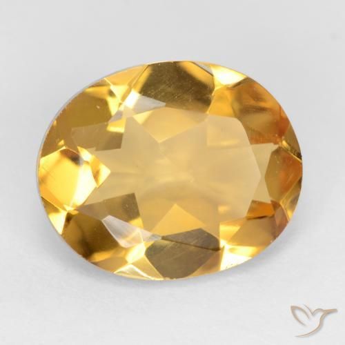 Citrine Doré moyen-léger naturelle ovale, 2.97 ct, VS