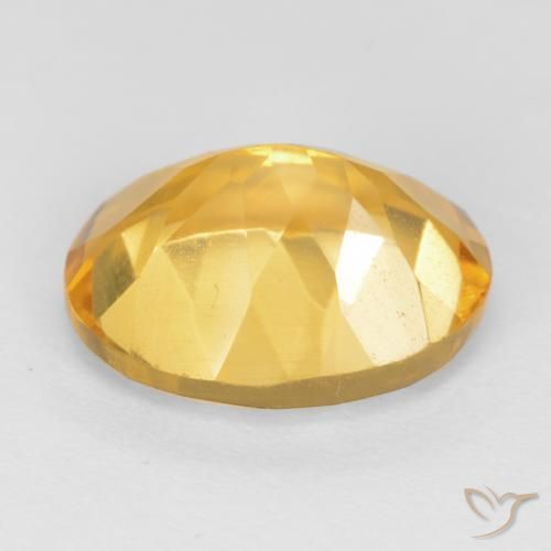Citrine Orange doré profond naturelle ovale, 3.28 ct, VS