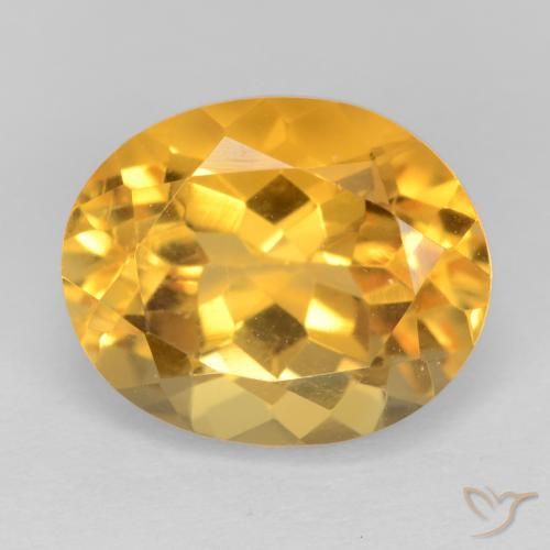 3.90ct Naturel Doré foncé Citrine, ovale, VS
