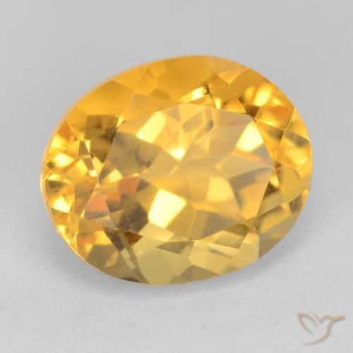 Citrine Doré foncé naturelle ovale, 3.90 ct, VS