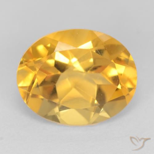 Citrine Orange Doré naturelle ovale, 3.48 ct, VS