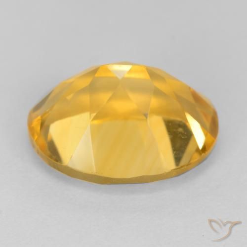 Citrine Orange Doré naturelle ovale, 3.48 ct, VS