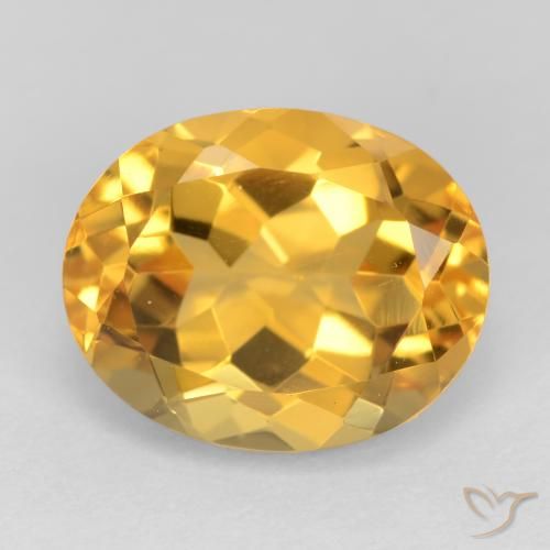 3.71ct Naturel Orange doré profond Citrine, ovale, VS