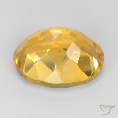 Citrine Orange doré profond naturelle ovale, 3.71 ct, VS