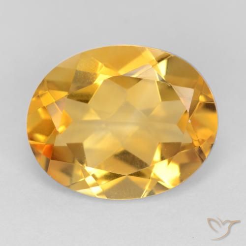 Citrine Doré foncé naturelle ovale, 3.02 ct, VS