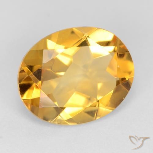 Citrine Doré foncé naturelle ovale, 3.02 ct, VS