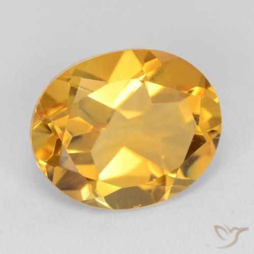 Citrine Doré foncé naturelle ovale, 3.02 ct, VS