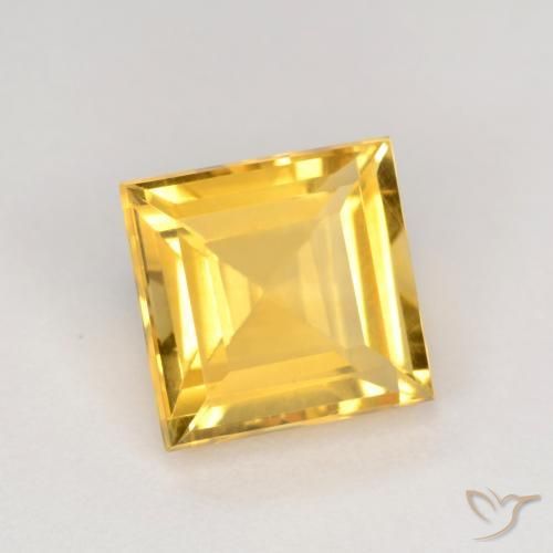 Citrine Doré naturelle Carré, 2.56 ct, VS