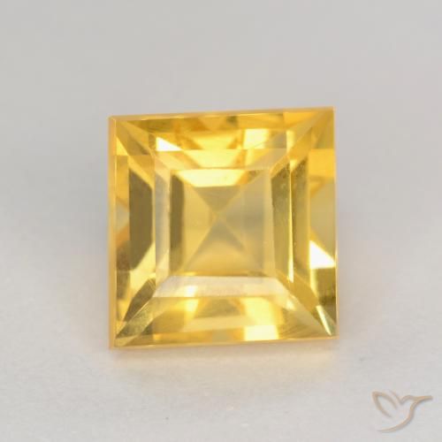 Citrine Or moyen naturelle Carré, 2.01 ct, VS