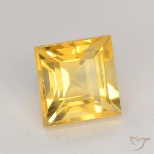 Citrine Or moyen naturelle Carré, 2.01 ct, VS