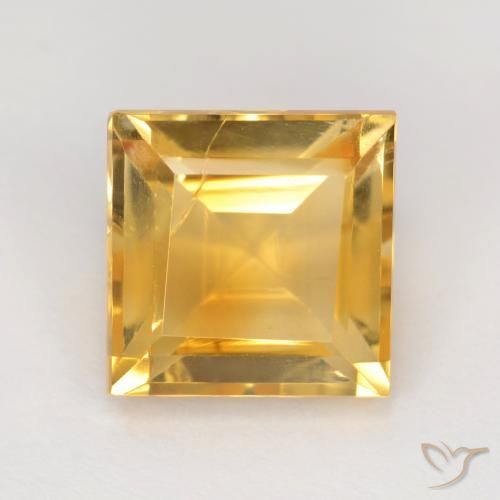 Citrine Doré naturelle Carré, 3.65 ct, VS-SI