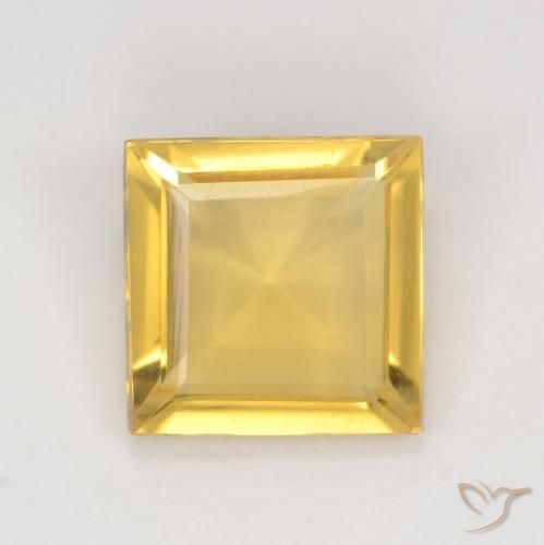 1.87ct Naturel Doré Citrine, Carré, VVS-VS
