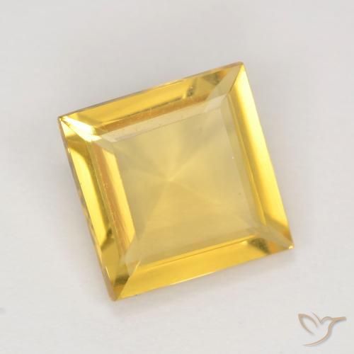 Citrine Doré naturelle Carré, 1.87 ct, VVS-VS
