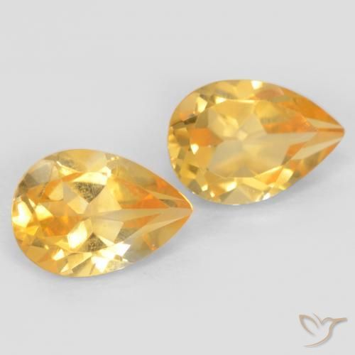 Shop natural 1.39ct Orange doré profond Citrine gems, En forme de poire, from Brésil at GemSelect. In stock, global shipping!