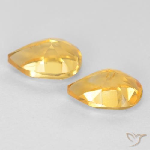 Shop natural 1.39ct Orange doré profond Citrine gems, En forme de poire, from Brésil at GemSelect. In stock, global shipping!