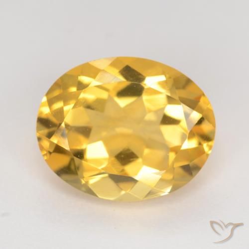3.32ct Naturel Doré moyen Citrine, ovale, VVS-VS