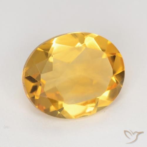 Citrine Doré profond naturelle ovale, 3.04 ct, VVS-VS