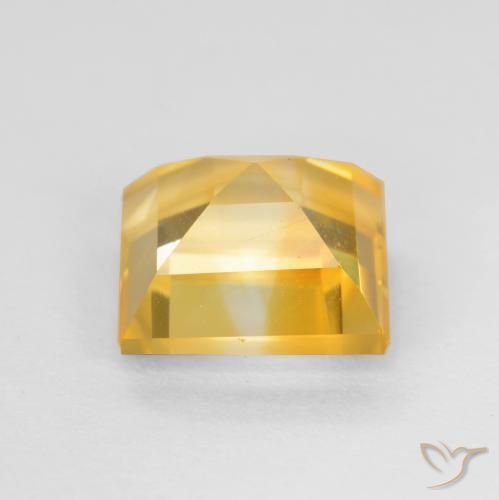 Citrine Doré vif naturelle Carré, 3.11 ct, VS