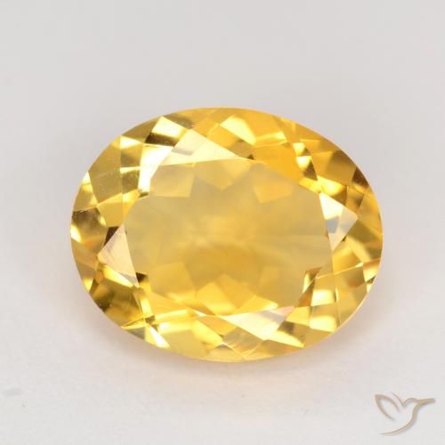 3.18ct Naturel Or moyen Citrine, ovale, VS