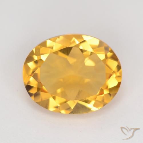 Citrine Orange Doré naturelle ovale, 3.06 ct, VVS-VS