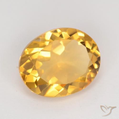Citrine Orange Doré naturelle ovale, 3.06 ct, VVS-VS
