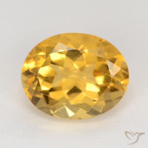 Citrine Or moyen naturelle ovale, 3.28 ct, VS