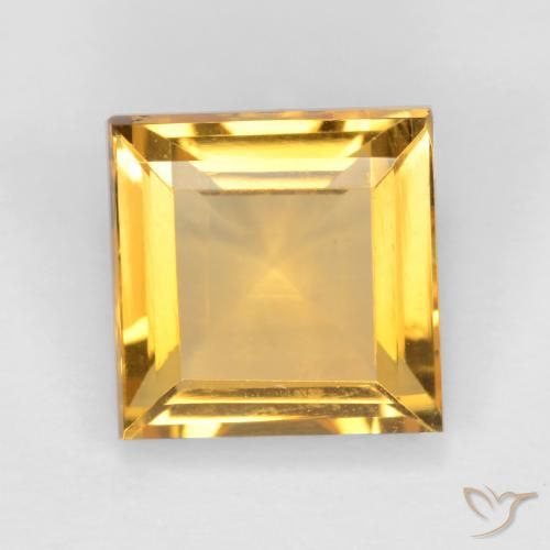 Citrine Doré naturelle Carré, 2.90 ct, VS