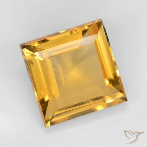 Citrine Doré naturelle Carré, 2.90 ct, VS