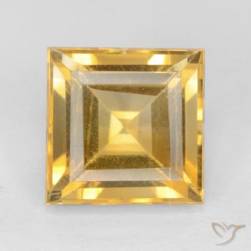 3.53ct Naturel Doré Citrine, Carré, VS