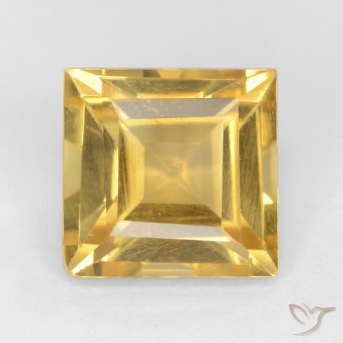 Citrine Orange Doré naturelle Carré, 3.06 ct, VS