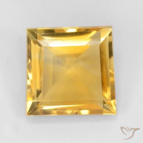 Citrine Or moyen naturelle Carré, 2.97 ct, VS