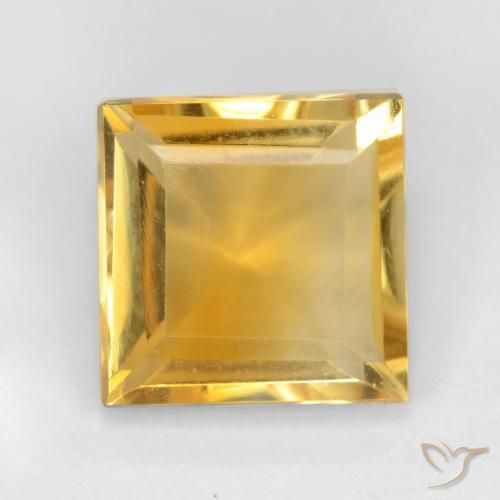 3.06ct Naturel Doré moyen Citrine, Carré, VS