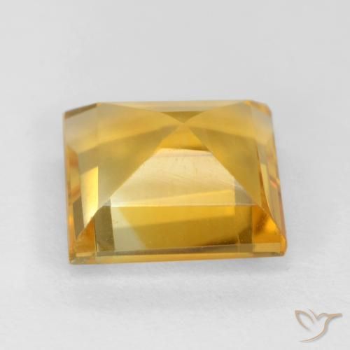 Citrine Doré moyen naturelle Carré, 3.06 ct, VS