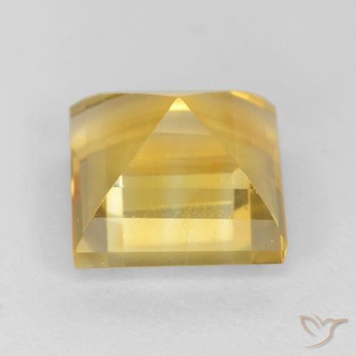 Citrine Or moyen naturelle Carré, 3.23 ct, VS
