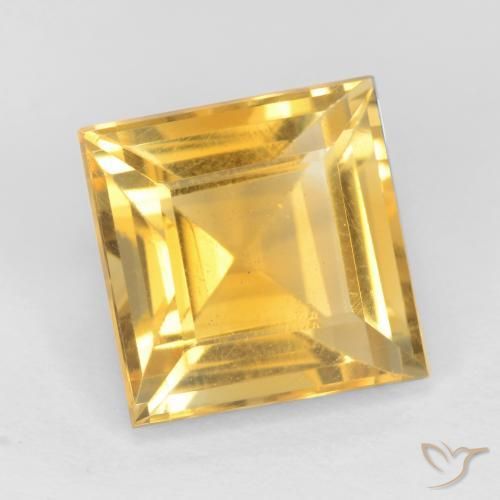 Citrine Or moyen naturelle Carré, 3.08 ct, VS