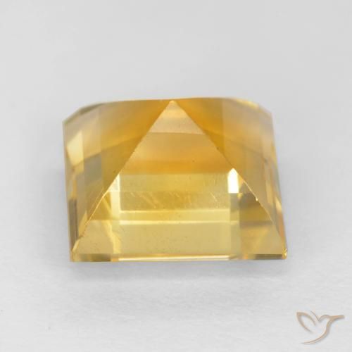 Citrine Or moyen naturelle Carré, 3.08 ct, VS