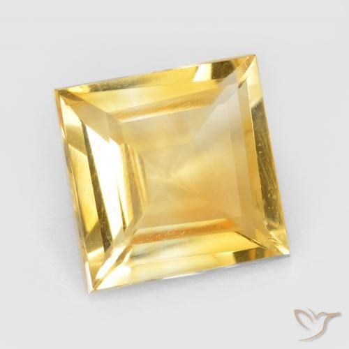 Citrine Or moyen naturelle Carré, 2.15 ct, VS